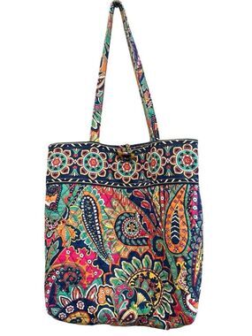 Vera Bradley Symphony in Hue Shoulder Toggle Book Tote Bag Paisley Floral
